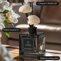 1.69oz Elegant Black Glass Diffuser with White Roses